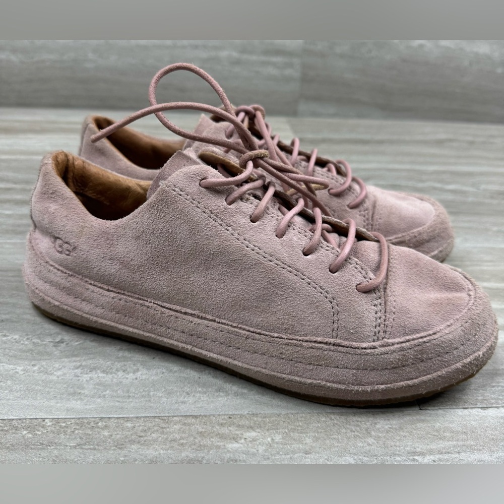 UGG Women's Suede Lace-Up Sneakers in Blush Pink